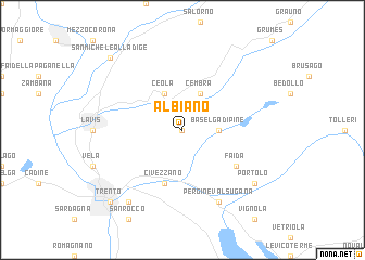 map of Albiano