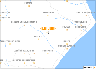 map of Albidona