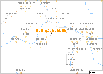 map of Albiez-le-Jeune