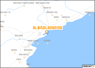 map of Albisola Marina