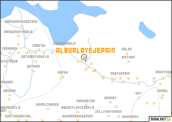 map of Albū ‘Alāyej-e Pā\