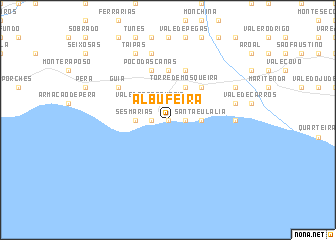 map of Albufeira