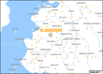 map of Albū Ḩeşār