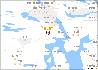 map of Alby