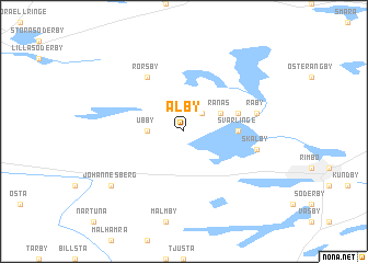 map of Alby