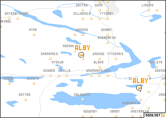 map of Alby