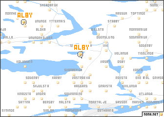 map of Alby