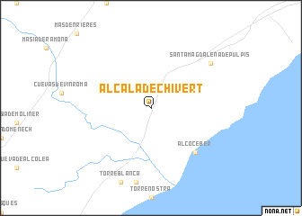 map of Alcalá de Chivert