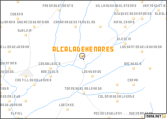 map of Alcalá de Henares