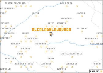 map of Alcalá de la Jovada