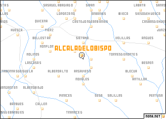map of Alcalá del Obispo