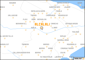 map of Alcalalí