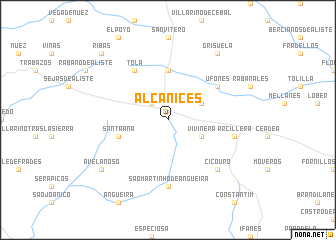 map of Alcañices