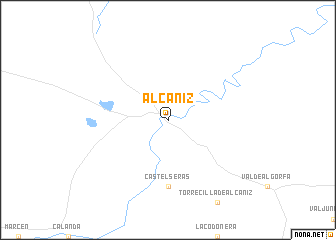 map of Alcañiz