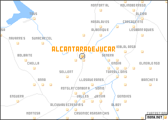 map of Alcántara de Júcar