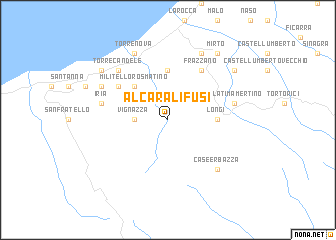 map of Alcara li Fusi
