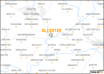 map of Alcester