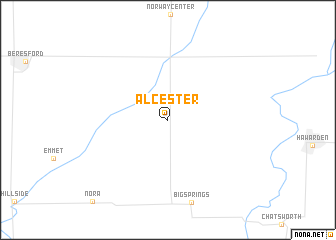 map of Alcester