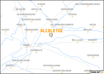 map of Alcoletge