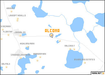 map of Alcoma