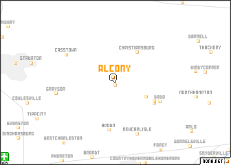 map of Alcony