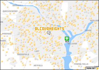 map of Alcova Heights