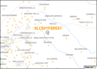 map of Alcovy Forest