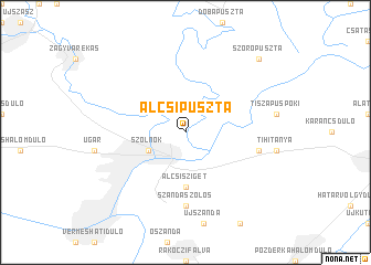 map of Alcsipuszta