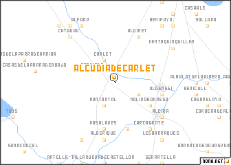 map of Alcudia de Carlet