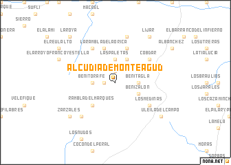 map of Alcudia de Monteagud