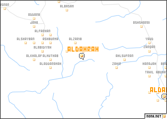 map of Āl Ḑahrah