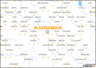 map of Aldea de Abajo