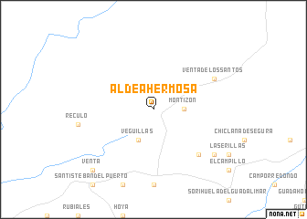 map of Aldeahermosa