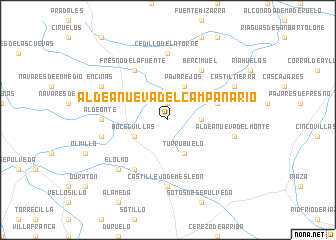 map of Aldeanueva del Campanario