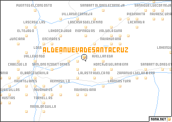 map of Aldeanueva de Santa Cruz