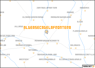 map of Aldeaseca de la Frontera