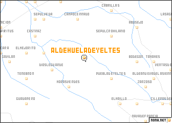 map of Aldehuela de Yeltes