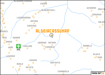 map of Aldeia Cassumar