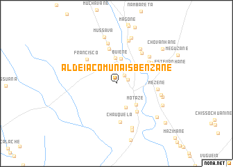 map of Aldeia Comunais Benzane