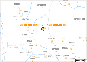 map of Aldeia Comunais Malonguene