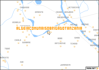 map of Aldeia Comunais Obrigado Tanzania