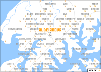 map of Aldeia Nova