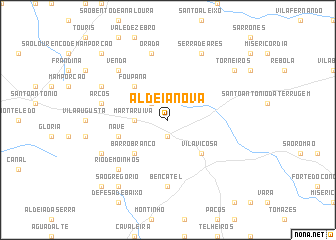 map of Aldeia Nova