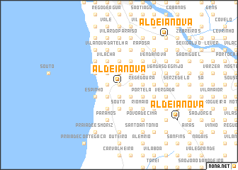 map of Aldeia Nova