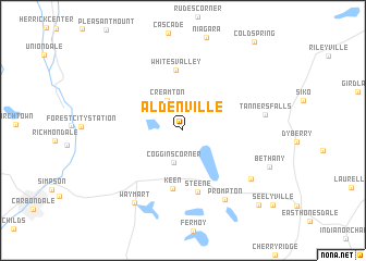 map of Aldenville