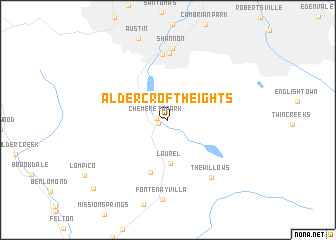 map of Aldercroft Heights