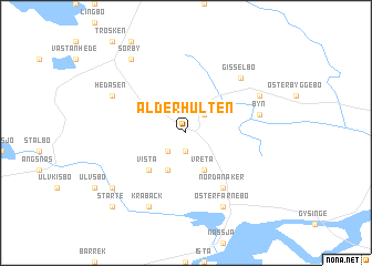 map of Alderhulten