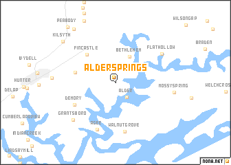 map of Alder Springs