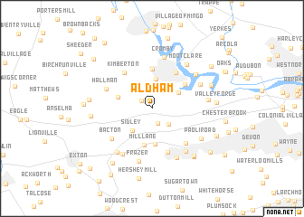 map of Aldham