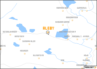 map of Åleby